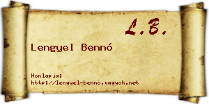 Lengyel Bennó névjegykártya